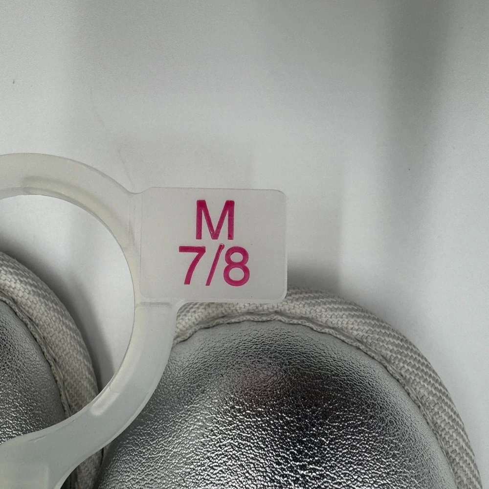 Cat & Jack Lila Metallic Silver Scuff Slippers Toddler M 7/8 NWT